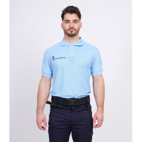 Oddychająca koszulka polo Żandarmerii Niebieska + rzepy - Patrol Equipement