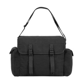 Grande musette en coton - Noir - Highlander