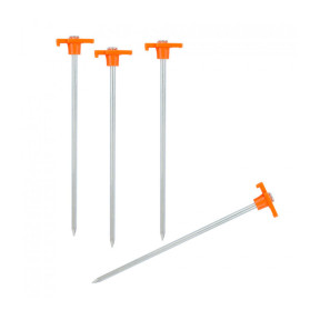 Lot de 4 piquets de tente en acier 25,4cm - Highlander