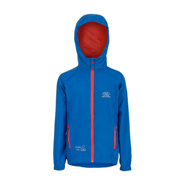 Kinder Stow & Go Wasserdichte Jacke - Blau - Highlander