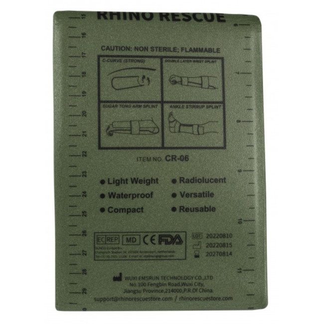 Universele spalk Splint 18 inch Olijf - Rhino Rescue