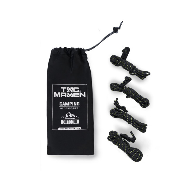 Conjunto de cordões de aperto com tensor - Preto - Tac Maven