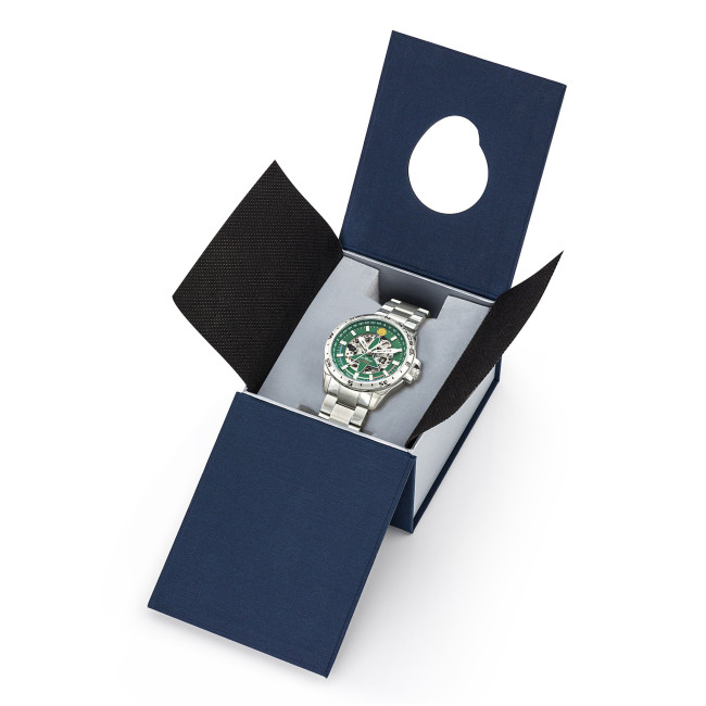 Montre ATHOS 8 bracelet métal et cadran vert - Patrouille de France