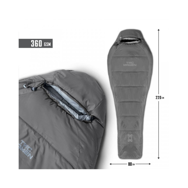 Saco-cama Mummy 360gr - Cinza Cinza - Tac Maven