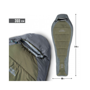 Mumienschlafsack 360gr - RAL7013/Aschgrau - Tac Maven