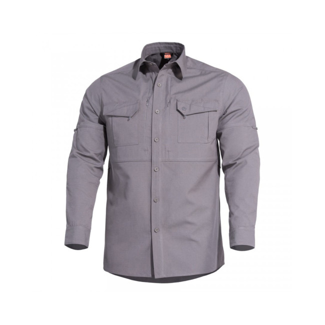 Pentagon Plato Tactical Shirt - Wolf Gray Ripstop, Military & Outdoor Long Sleeve Shirt - View #7