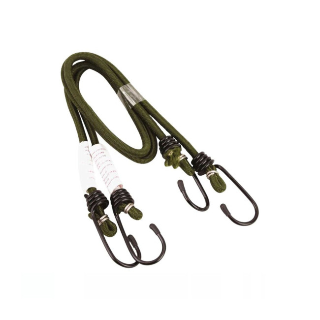 Lot de 2 tendeurs vert olive 8mm60cm - Highlander Lot de 2 tendeurs vert olive 8mm60cm - Highlander
