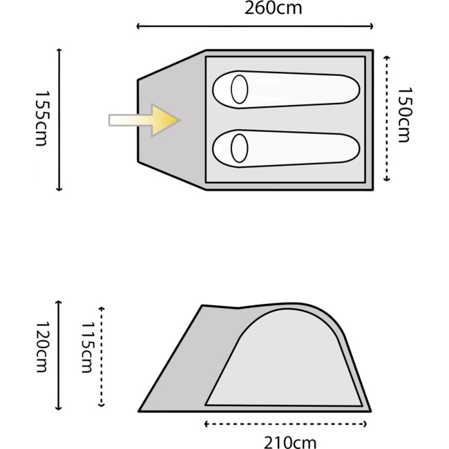 Tent Juniper 2 personen - Highlander
