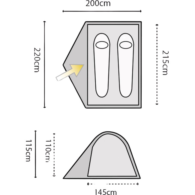 Tent Birch 2 personen - Highlander