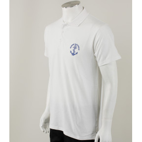 Wit polo met Marine Nationale print in marineblauw - Patrol Equipement