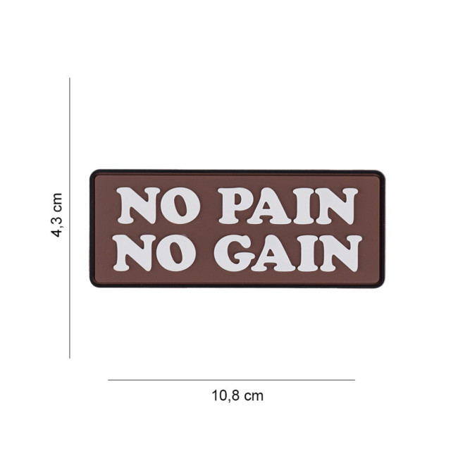 Parche 3D PVC No Pain No Gain - 101 Inc