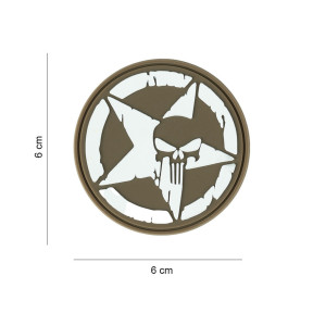 Parche 3D PVC Punisher Allied Star coyote - 101 Inc