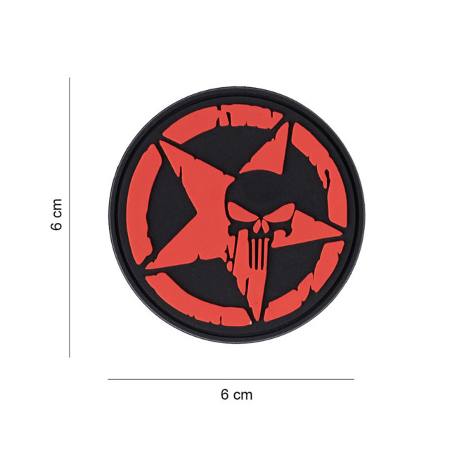 Patch 3D PVC Punisher allied star rouge - 101 Inc