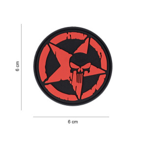 Patch 3D PVC Punisher allied star rouge - 101 Inc