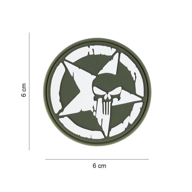 Patch 3D PVC Punisher allied star zielony - 101 Inc