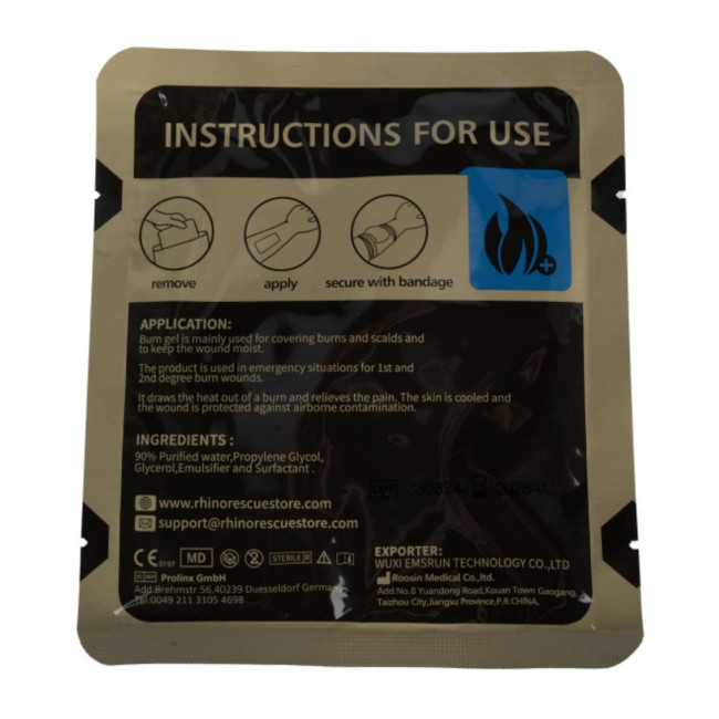 Pansement pour brûlures (10 x 10 cm) - Rhino Rescue