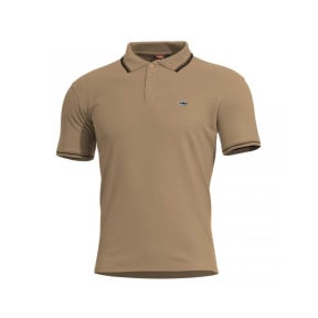 Polo Aniketos mit Besatz - Tanbraun - Pentagon