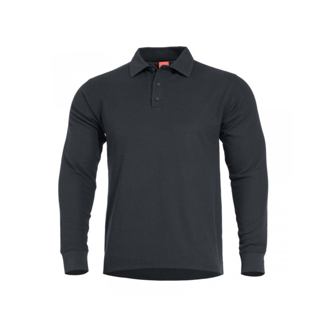 Polo Aniketos mit langen Ärmeln - Marineblau - Pentagon