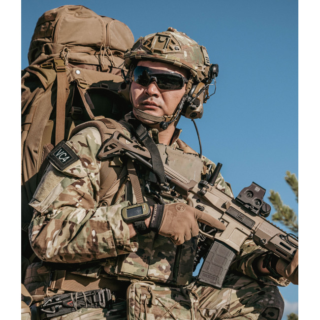 Ballistische bril Urgent Fury met zwart montuur en getinte glazen - Edge Tactical