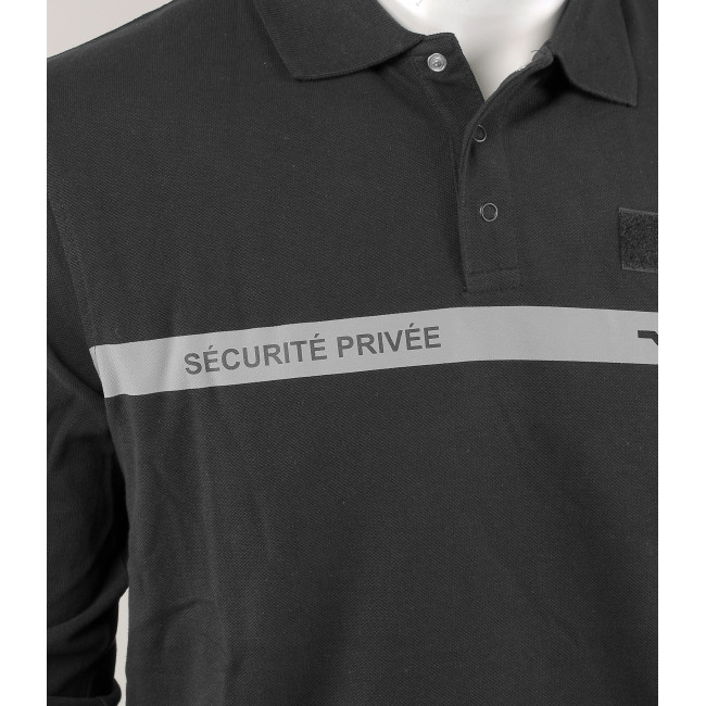 Polo de manga comprida Segurança Privada Preto - Safetek by GK