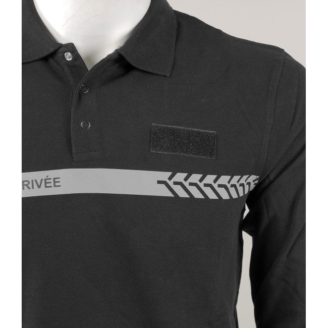 Polo długie rękawy Ochrona Prywatna Czarne - Safetek by GK