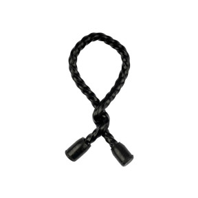 Lote de 2 ataduras trenzadas de silicona 15,2cm - Negro - Highlander Outdoor
