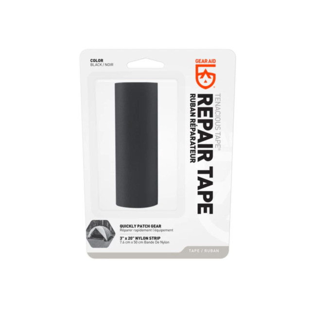 Cinta reparadora Tenacious de nylon (70D° 7.6cm x 50cm) - Negro - Gear Aid