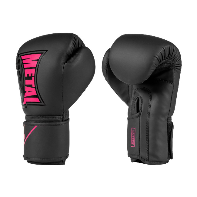 LUVA DE TREINO STARTER PRETO/ROSA - METAL BOXE