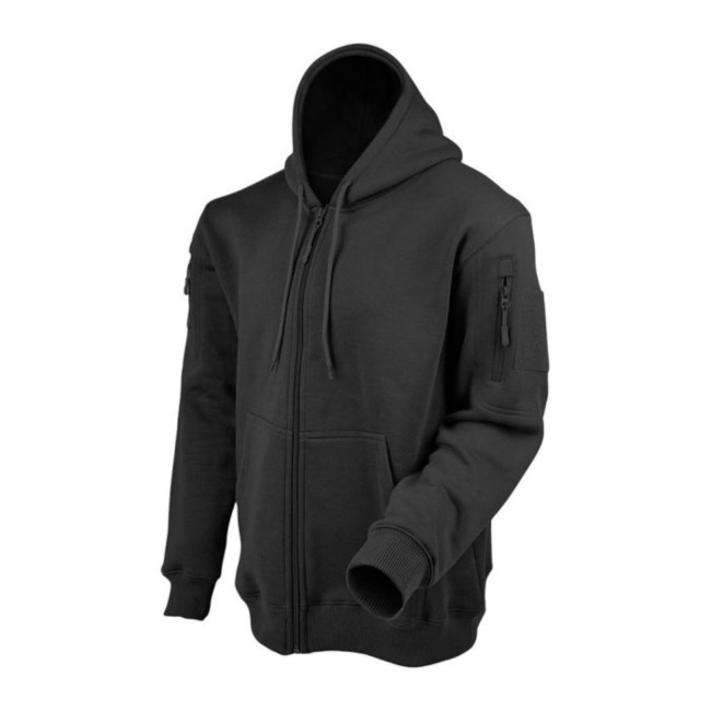 Hoodie met rits zwart - Ares