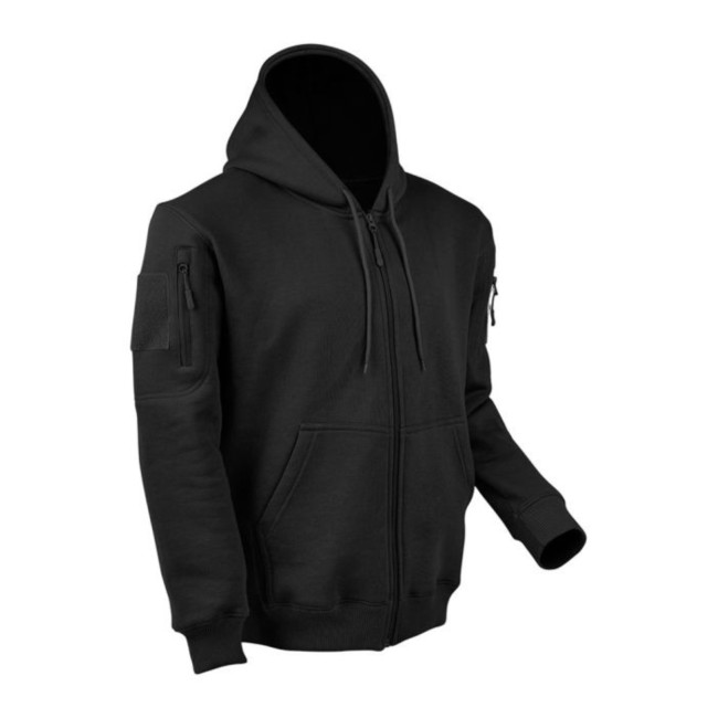 Sweat à capuche zip noir - Ares