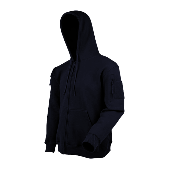 Sweat à capuche zip marine - Ares