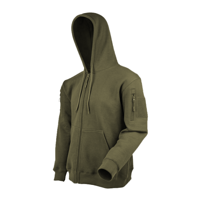 Kapuzenpullover mit Reißverschluss khaki - Ares