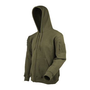 Hoodie met rits kaki - Ares