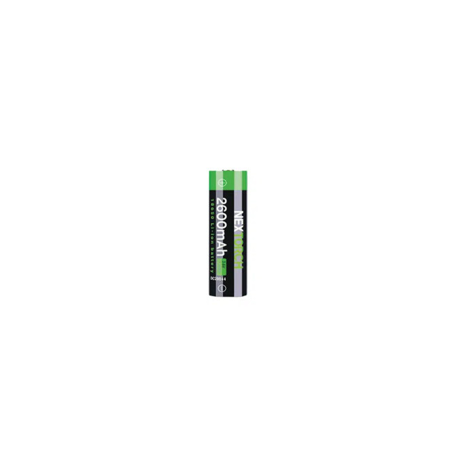 Oplaadbare batterij DC20044 (18 650 Li-ion, 3,6V, 2 600 mAh) met USB type-C poort - Nextorch