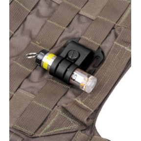 Befestigungssystem für taktischen Helm und Molle-Schlaufen für Glo-Toob Lampe - Schwarz - Nextorch