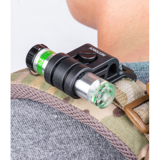 Système de fixation pour casque tactique et passants Molle pour lampe Glo-Toob - Noir - Nextorch