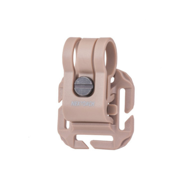 Sistema de fixação para capacete tático e passadores MOLLE para lâmpada Glo-Toob - Tan - Nextorch