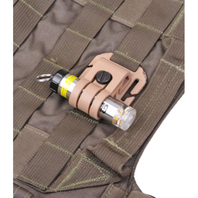 Système de fixation pour casque tactique et passants Molle pour lampe Glo-Toob - Tan - Nextorch