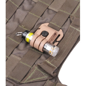 Bevestigingssysteem voor tactische helm en Molle-lussen voor Glo-Toob lamp - Tan - Nextorch