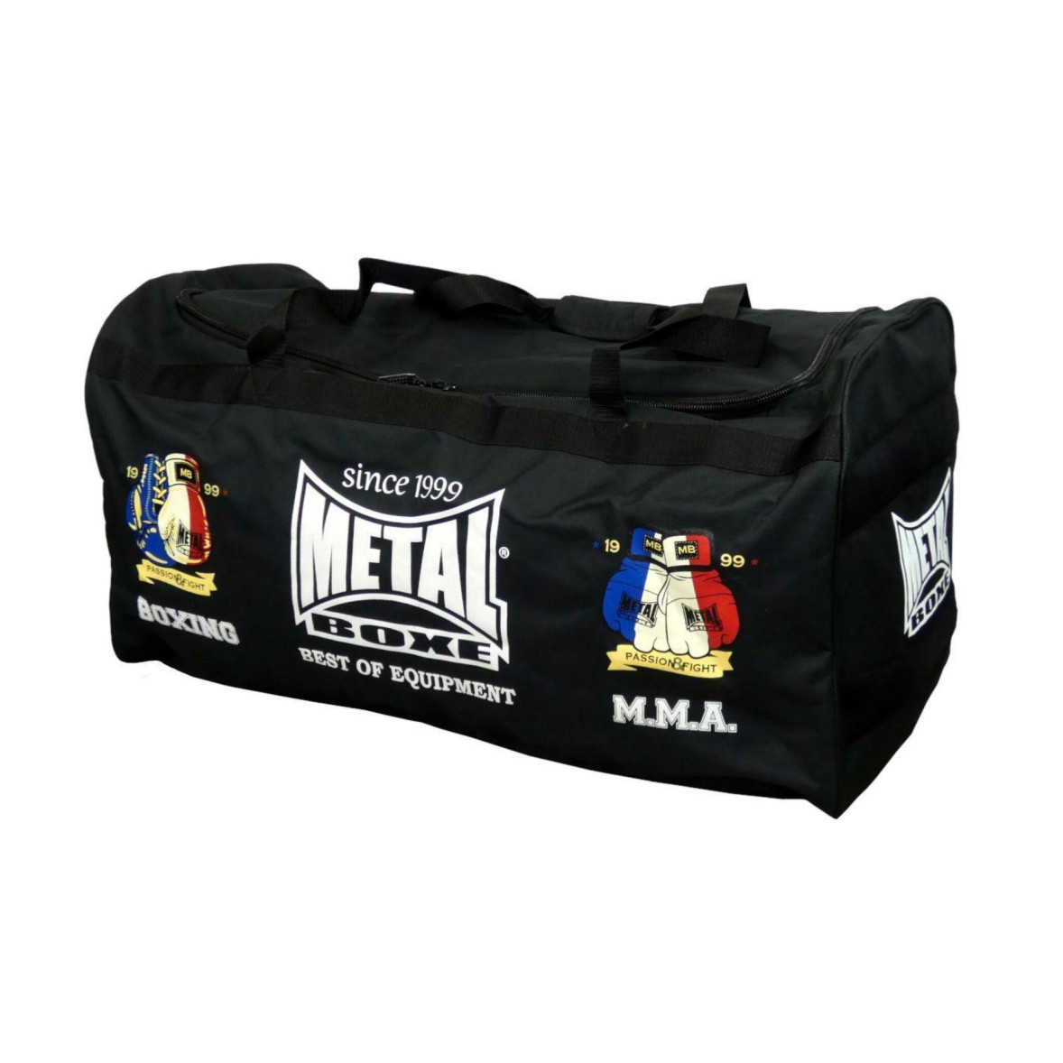 Metal Boxe Gants Entrainement / Compétition Bleu Blanc Rouge 12 oz