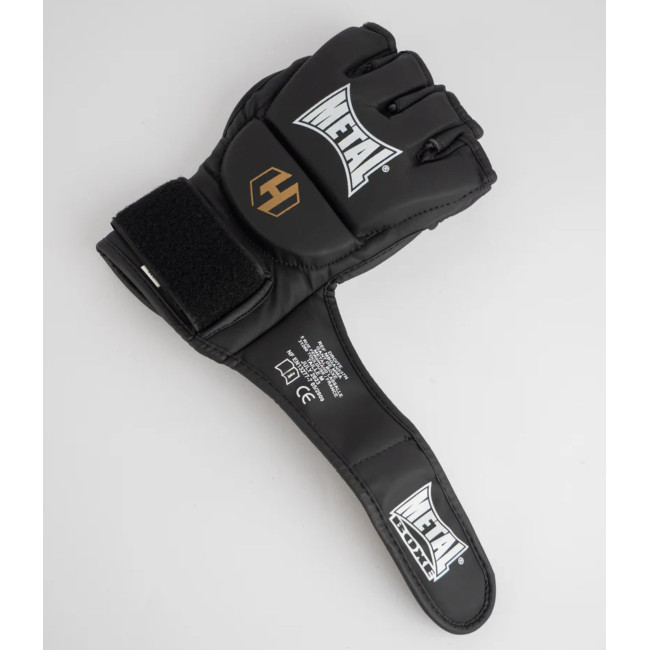 MMA Pro Handschuh ohne Daumen Octagon Schwarz - Metal Boxe