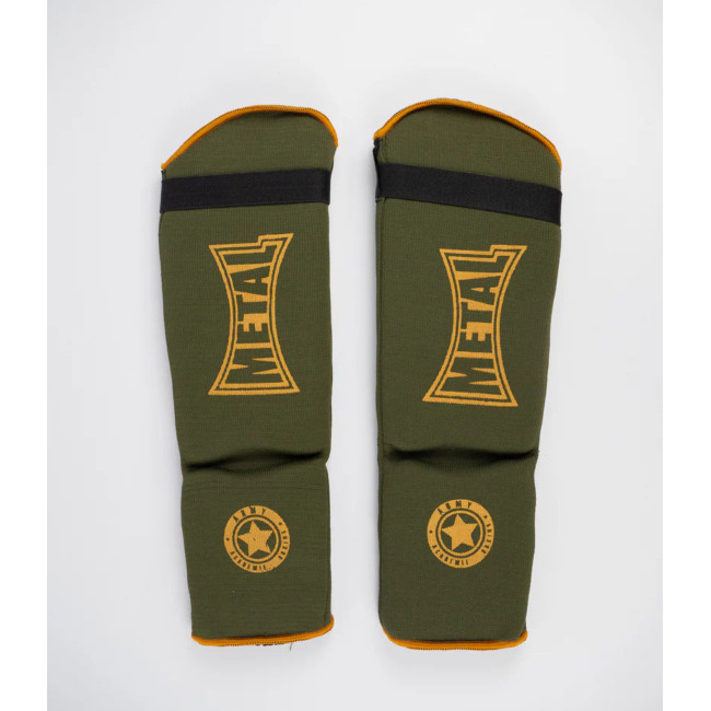 Protege Tibia + Pied Coton Elast. Military - Metal Boxe