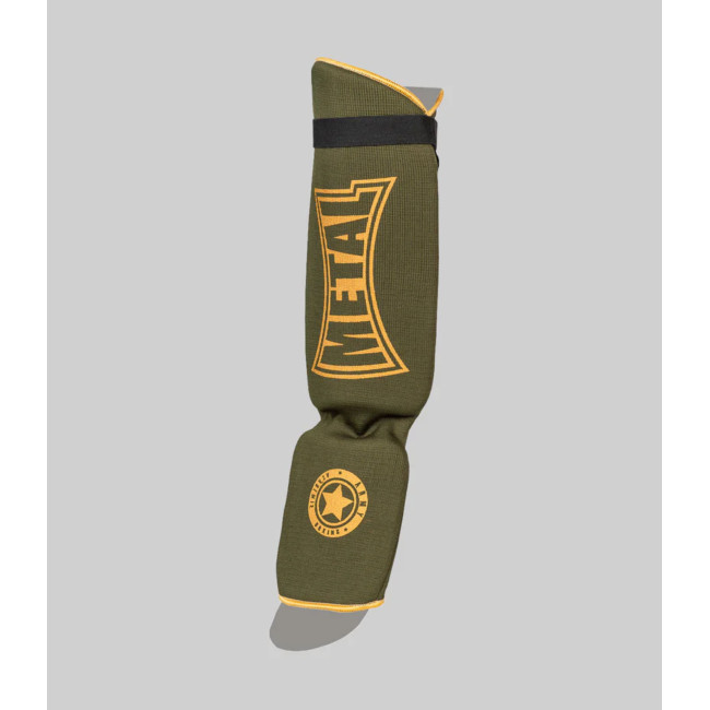 CANELEIRA + PEITO DO PÉ EM ALGODÃO ELÁSTICO MILITAR - METAL BOXE