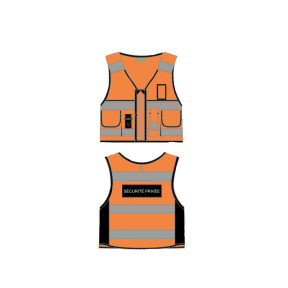 Thor HV particuliere beveiliging vest - oranje - VVS