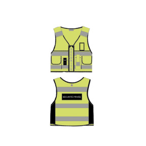 Gilet Thor HV Sécurité Privée - Jaune - VVS