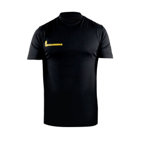 Tee-shirt sérigraphié GENDARMERIE Jaune (cœur+dos) - Noir - GK