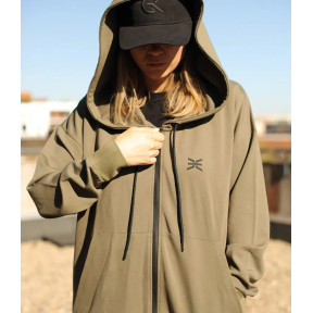 Felpa con cappuccio Anonymous Undercover Donna - Verde Oliva - GK