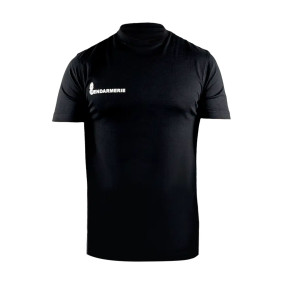 Siebdruck T-Shirt GENDARMERIE Weiß (Brust+Rücken) - Schwarz - GK