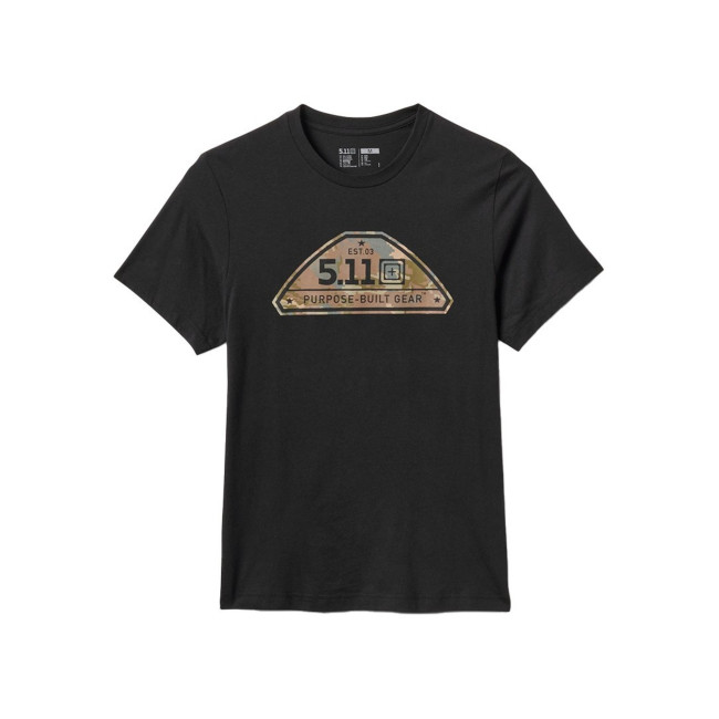 T-Shirt Camo Crest Schwarz - 5.11 Tactical
