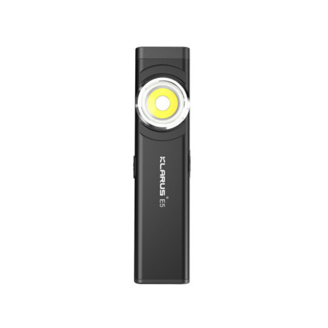 Lampe rechargeable à double source de lumière E5 - 600 lumens - Noir - Klarus